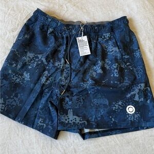 Gray and Blue Camo Shorts athletic running